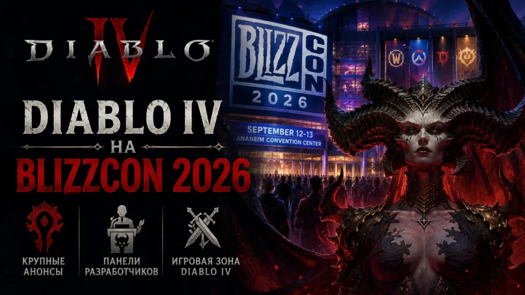Diablo IV BlizzCon 2026 — участие игры в выставке 12–13 сентября